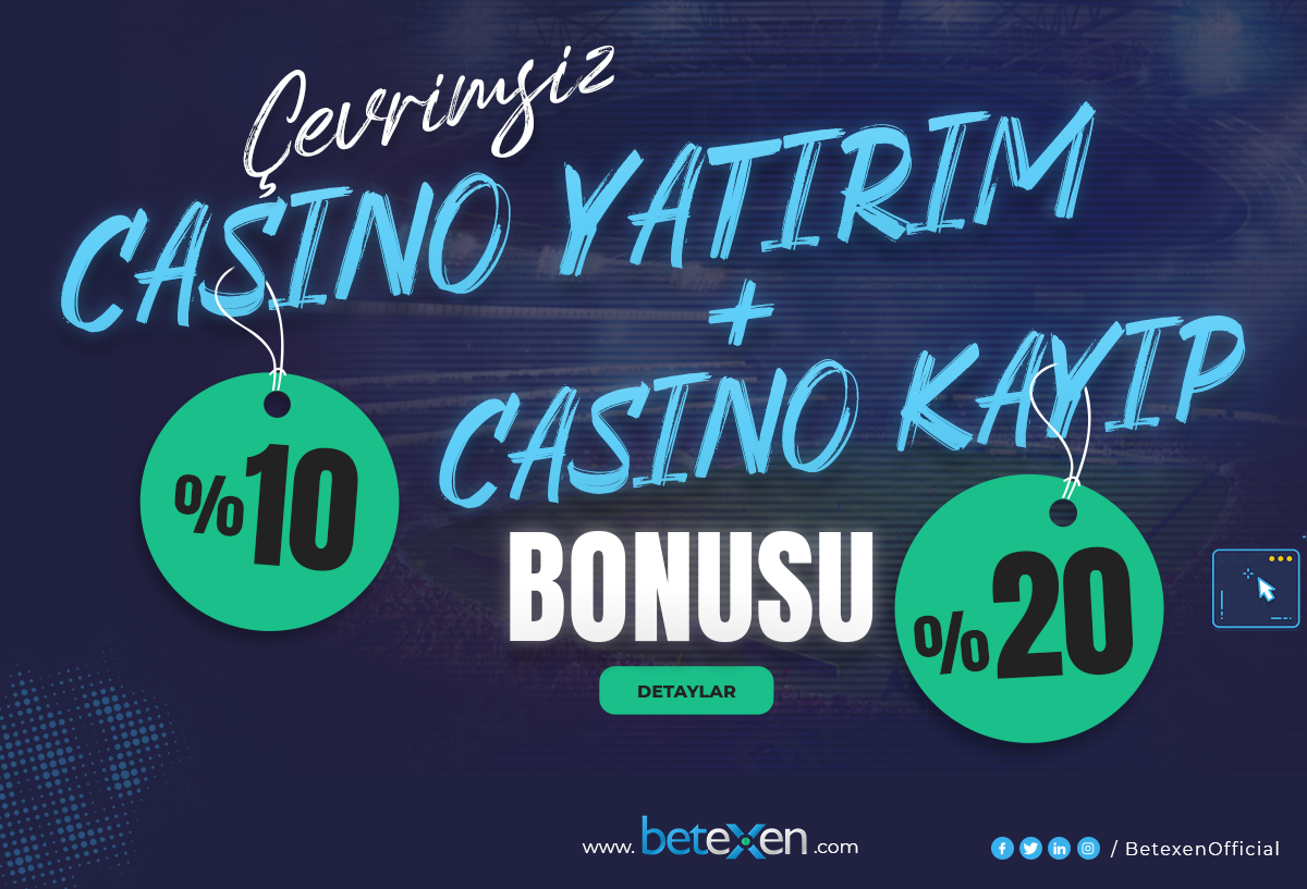 Betexen %10 Canlı Casino Yatırım + %20 Kayıp Bonusu