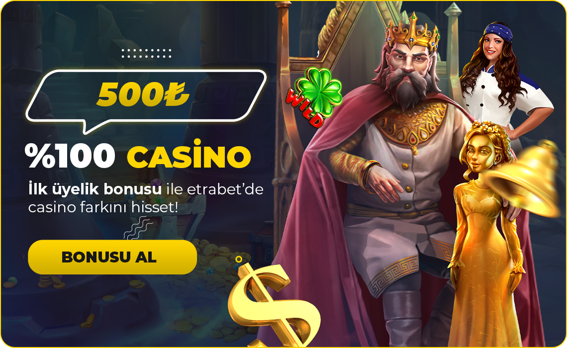 Etrabet %100 Casino Hoş Geldin Bonusu