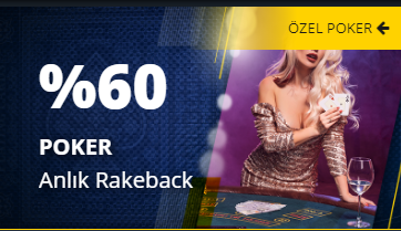 Jestbahis %60 Anlık Poker Rakeback Bonusu