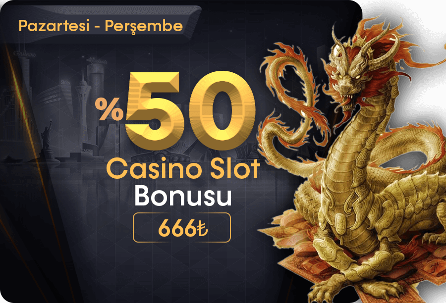 Lordcasino Her Pazartesi - Perşembe %50 Slot Bonusu