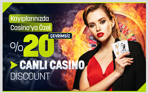 Noktabet %20 Canlı Casino Discount Bonusu
