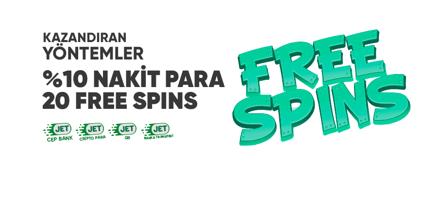 Portbet %10 Nakit Para + 20 Free Spin