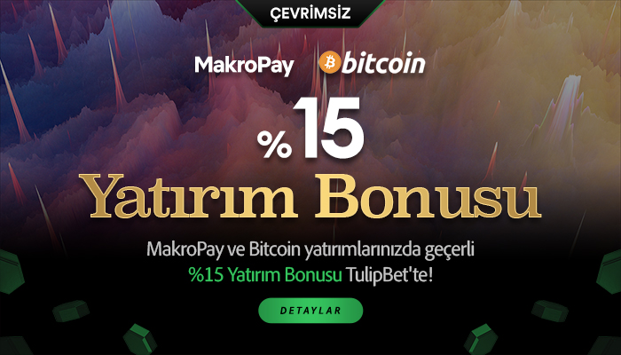 Tulipbet %15 Bitcoin Yatırım Bonusu