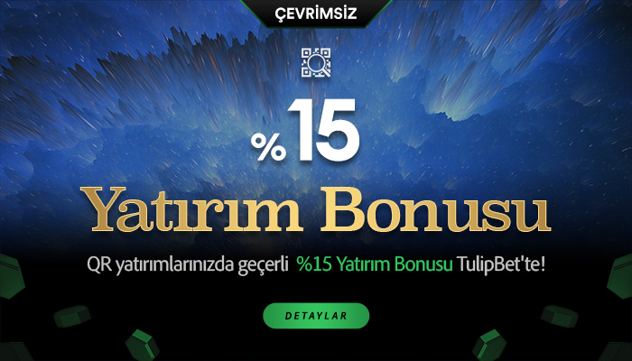 Tulipbet %15 Çevrimsiz Cepbank ve QR Yatırım Bonusu