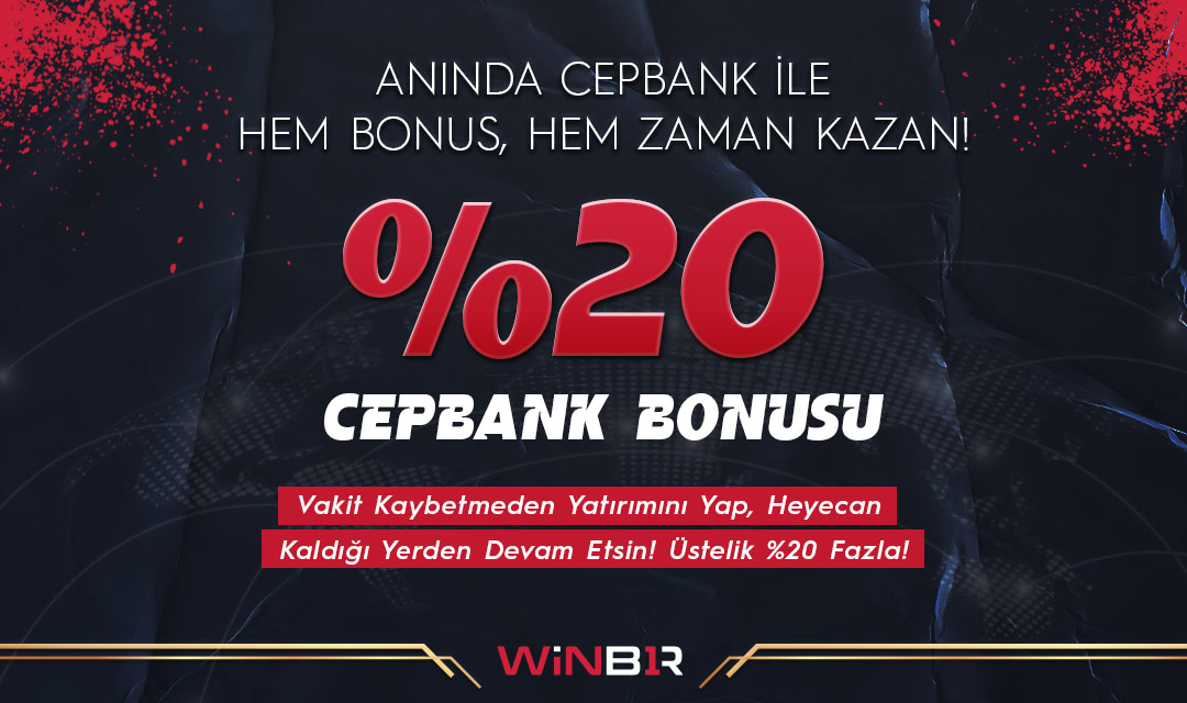Winbir %20 Çevrimsiz Cepbank Yatırım Bonusu