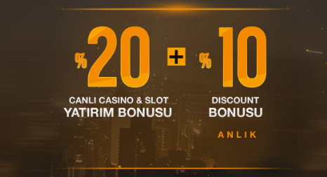 Wipbet Canlı Casino & Slot %20 Yatırım + %10 Kayıp Bonusu
